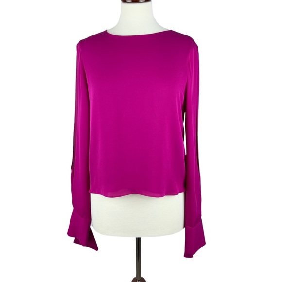 Ramy Brook Addy Silk Blouse Size XS Trendy Business Casual Workwear Professional - Picture 1 of 12